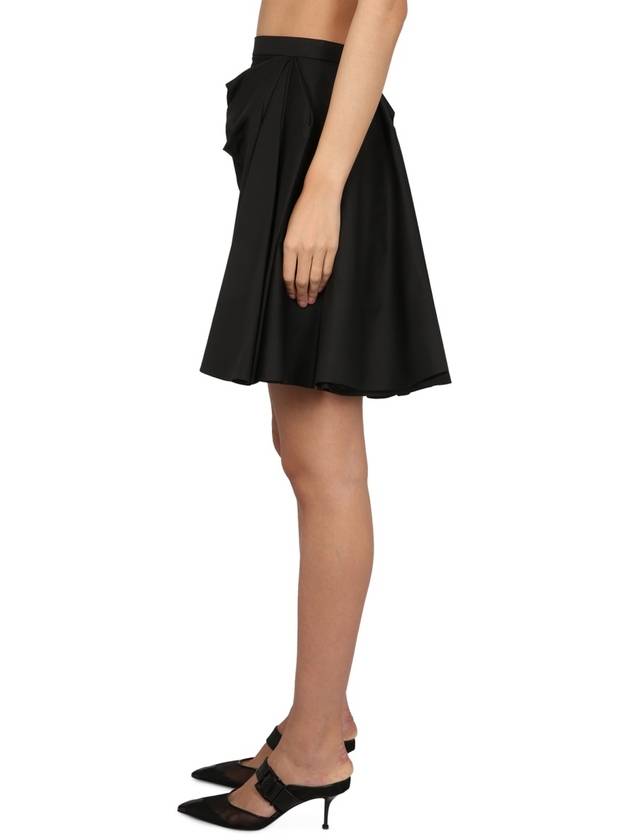 Flared Mini A-Line Skirt Black - ALEXANDER MCQUEEN - BALAAN 4