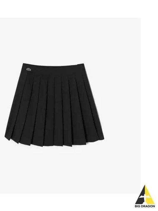 Women s mid length pleated skirt black - LACOSTE - BALAAN 1