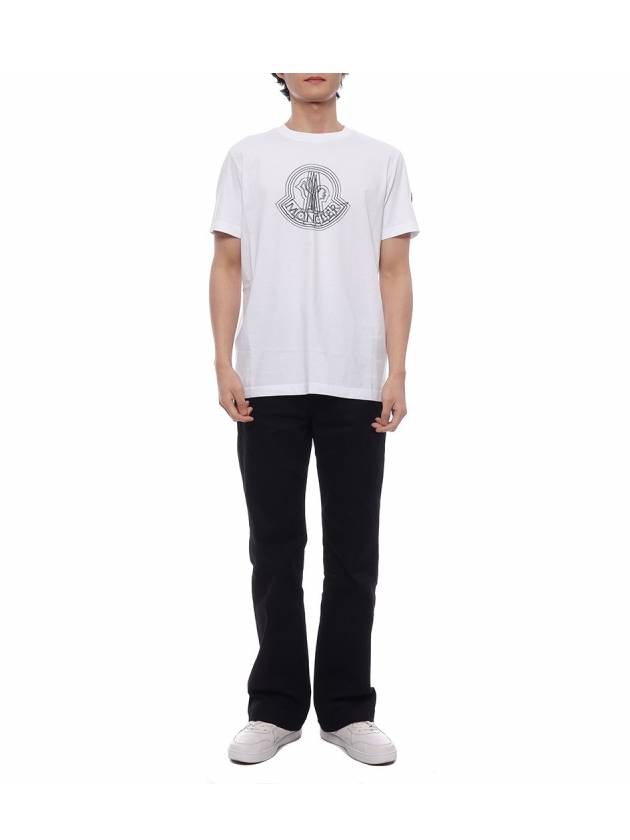 Logo Motif Short Sleeve T-Shirt White - MONCLER - BALAAN 4