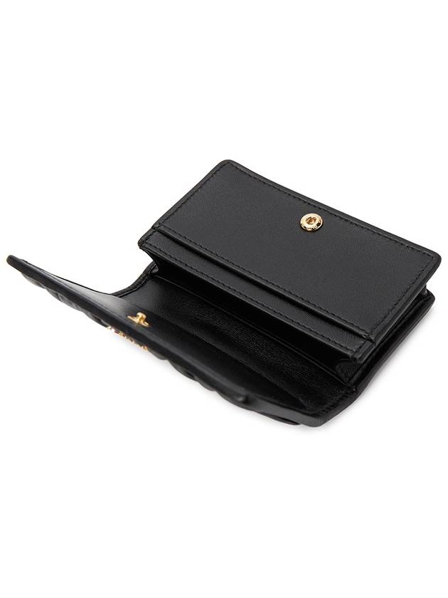 Matelasse Nappa Leather Half Wallet Black - MIU MIU - BALAAN 5