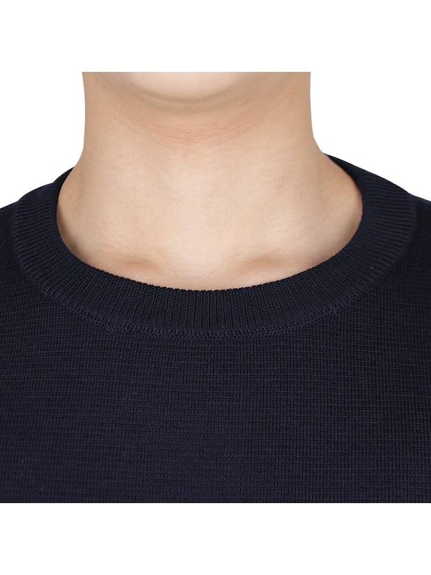 Men's Stripe Wool Knit Top Navy - THOM BROWNE - BALAAN 6