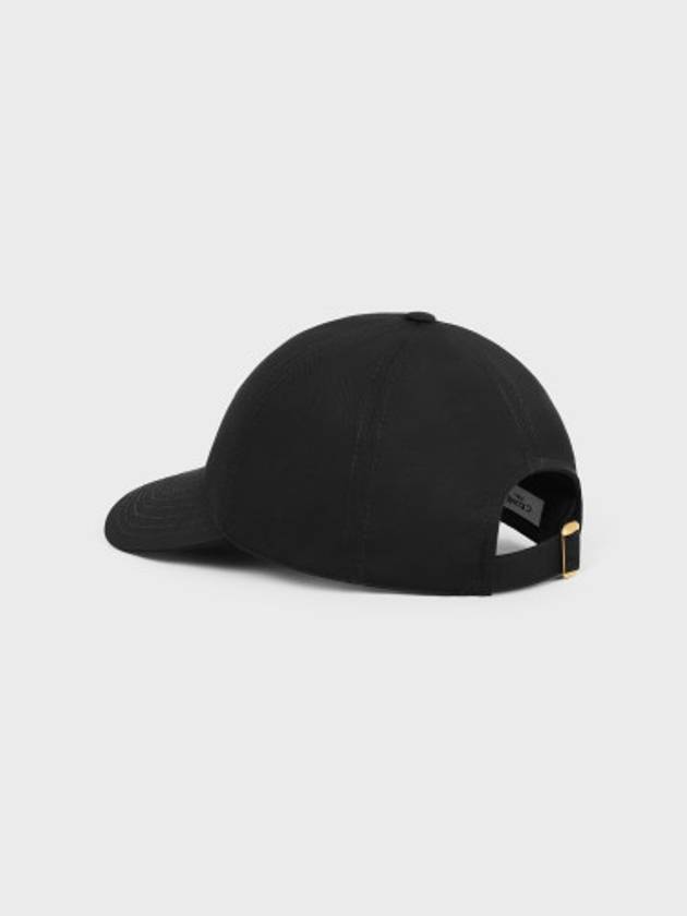 Triomphe Logo Cotton Ball Cap Black - CELINE - BALAAN 7