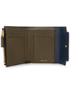 Saffiano Tri-Fold Half Wallet Navy - MARNI - BALAAN 6