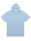 Hooded Short Sleeve T-Shirt 9674LZSPSKY BLUE - BLACK&WHITE - BALAAN 2