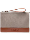 Sense Zipper Clutch Bag Beige Caramel - CHLOE - BALAAN 3