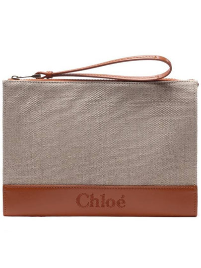 Sense Zipper Clutch Bag Beige Caramel - CHLOE - BALAAN 2