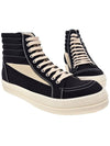 Dark Shadow Vintage Cotton High Top Sneakers Black - RICK OWENS - BALAAN 2