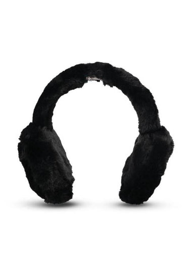 Efflorescence Faux Fur Earmuff Black - ROGER VIVIER - BALAAN 1