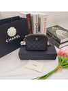 Classic Half Moon Mini Bag Caviar Pouch Cross Black AP4000 - CHANEL - BALAAN 1