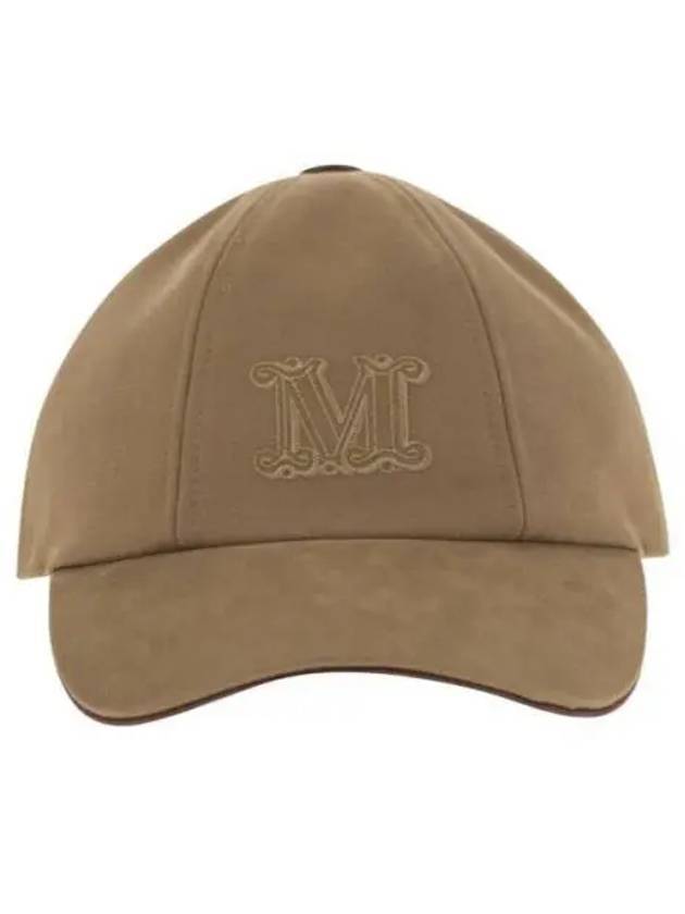 Rienza Logo Cotton Ball Cap Beige - MAX MARA - BALAAN 1