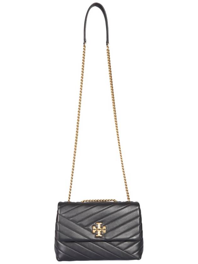 Kira Chevron Convertible Strap Small Shoulder Bag Black - TORY BURCH - BALAAN 5