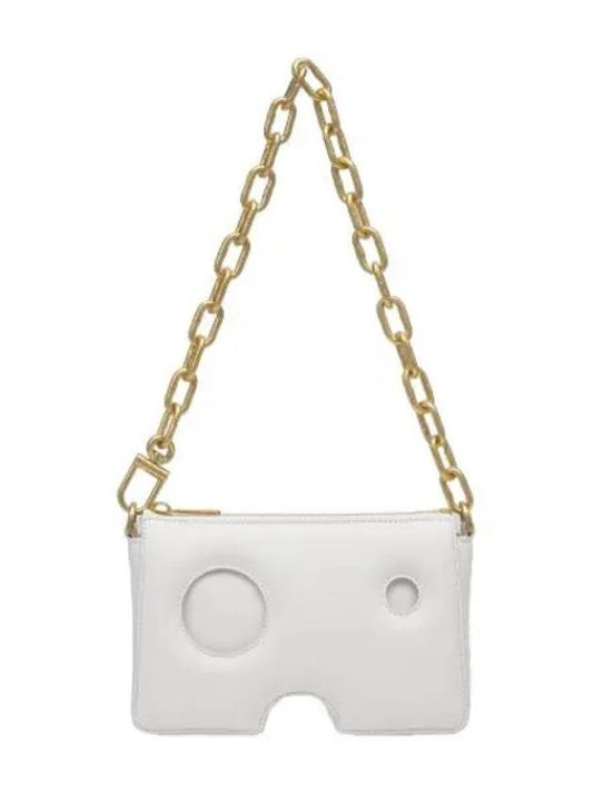 Burrow leather shoulder bag white - OFF WHITE - BALAAN 1