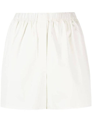 Miu Miu Logo-Embroidered Cotton Shorts - MIU MIU - BALAAN 1