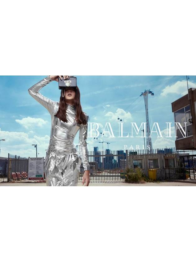 SILVER HOLOGRAPHIC TOP - BALMAIN - BALAAN 7