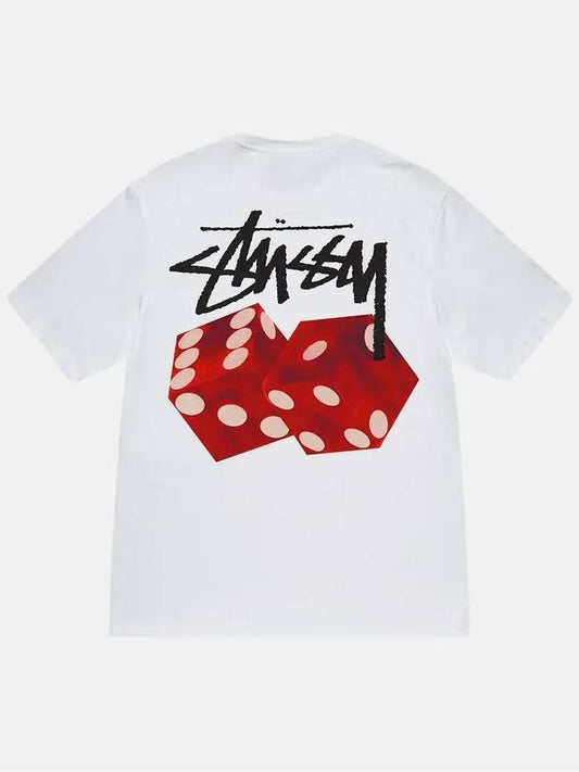 Dice Out Short Sleeve T-Shirt White - STUSSY - BALAAN 2