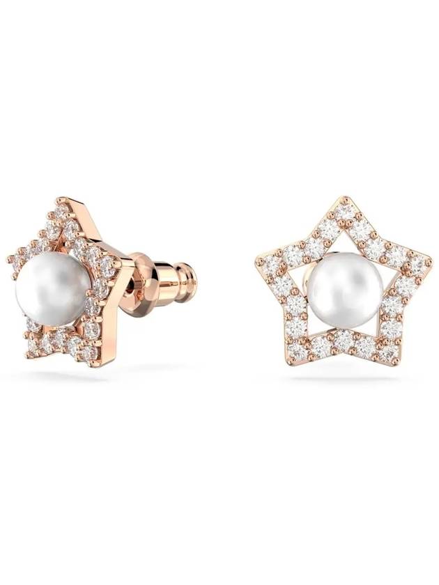 Stella Pearl Star Stud Earrings Rose Gold - SWAROVSKI - BALAAN 4