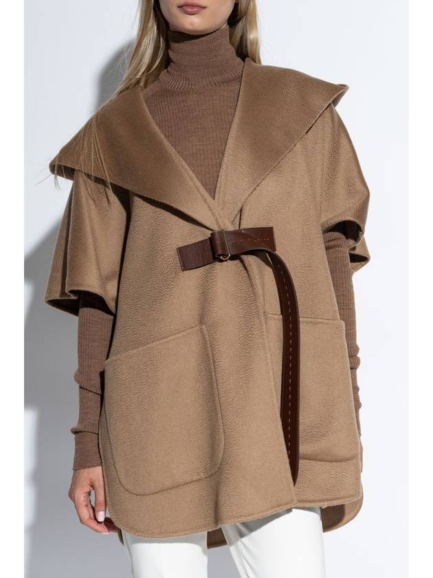 Dorico Sable Look Cashmere Cape Camel - MAX MARA - BALAAN 4