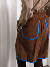 Women s Suede Wide Pants Brown POL - TINA BLOSSOM - BALAAN 3