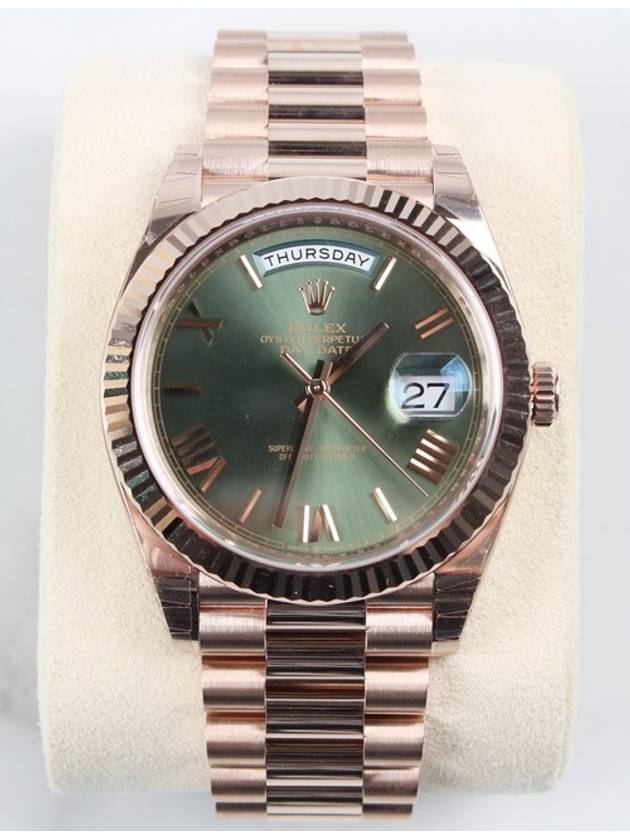 Rolex Day Date 18 Year Old Olive Green 228235 - ROLEX - BALAAN 1