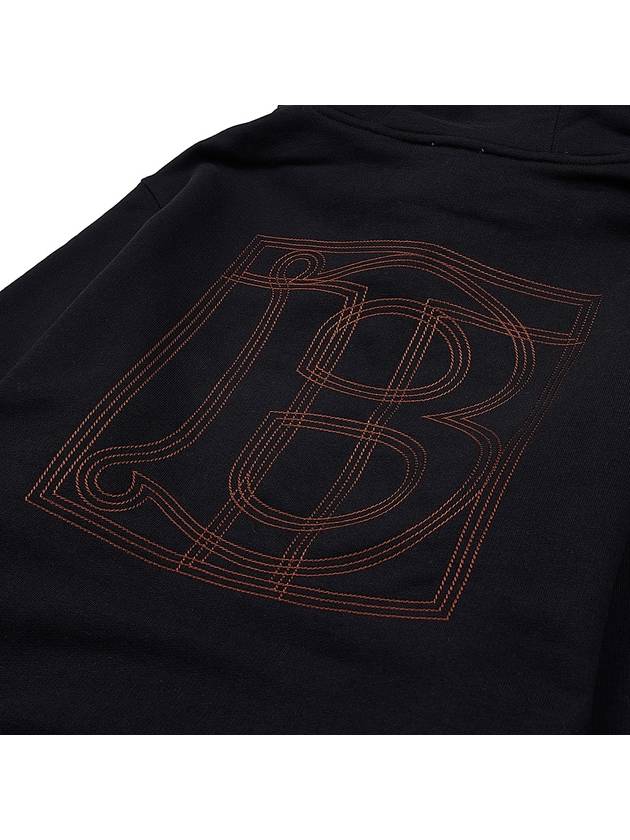 Logo Cotton Hoodie Black - BURBERRY - BALAAN 9