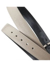 Reversible Gancini Leather Belt Black Macadamia - SALVATORE FERRAGAMO - BALAAN 7