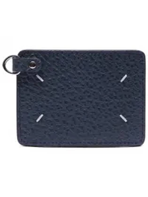 Stitch Keyring Bi-Fold Card Wallet Navy - MAISON MARGIELA - BALAAN 1