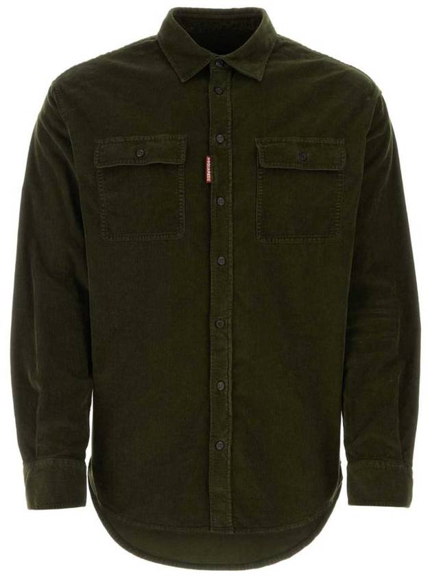 Long Sleeve Shirt S74DM0874 S54097 728 FIR GREEN - DSQUARED2 - BALAAN 2