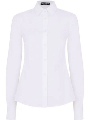 Cotton Long Sleeve Shirt F5G19TFUEEE - DOLCE&GABBANA - BALAAN 1