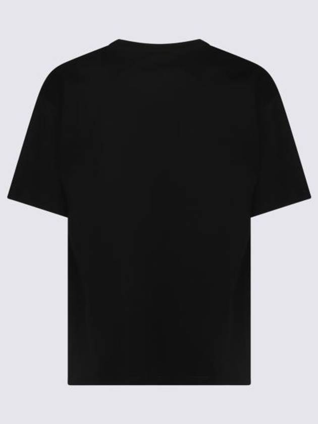 Big Logo Print Cotton Short Sleeve T-Shirt Black - DIESEL - BALAAN 3