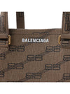 BB Monogram Coated Canvas Signature Small East West Shopper Tote Bag Beige Brown - BALENCIAGA - BALAAN 8