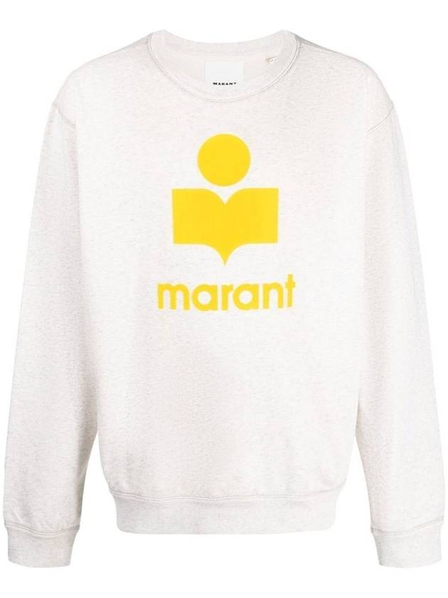 Mikoy Big Logo Cotton Sweatshirt Yellow Ecru - ISABEL MARANT - BALAAN 1