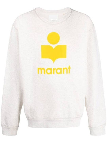 Mikoy Big Logo Cotton Sweatshirt Yellow Ecru - ISABEL MARANT - BALAAN 1