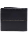 Men's Bi-Fold Stitch Half Wallet Black - TOD'S - BALAAN 5