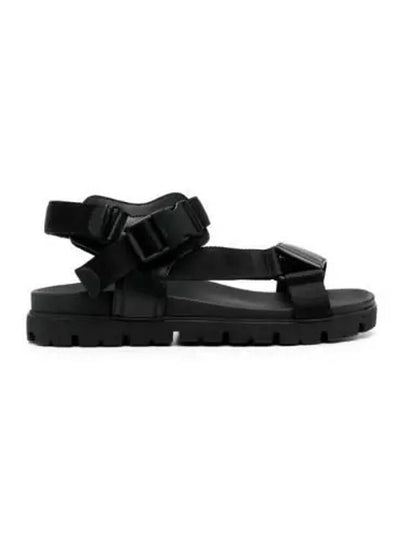 Sporty Leather Re-Nylon Tape Sandals Black - PRADA - BALAAN 2