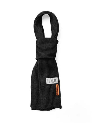 Muffler Short Scarf Black Ribbed Muffler - ANDERSEN-ANDERSEN - BALAAN 1