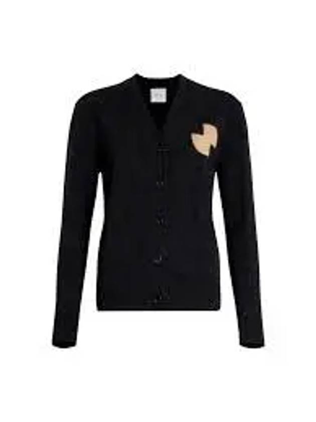 Wool Cashmere Cardigan Black - PATOU - BALAAN 2