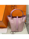 Picotin Lock Lucky Daisy 18 Tote Bag Pink - HERMES - BALAAN 4