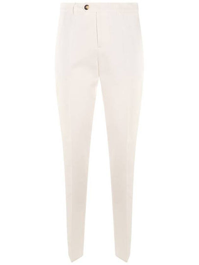 Cotton Chino Straight Pants White - BRUNELLO CUCINELLI - BALAAN 2