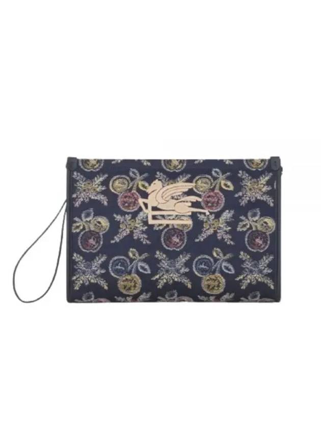 Large Jacquard Clutch Bag Navy - ETRO - BALAAN 1