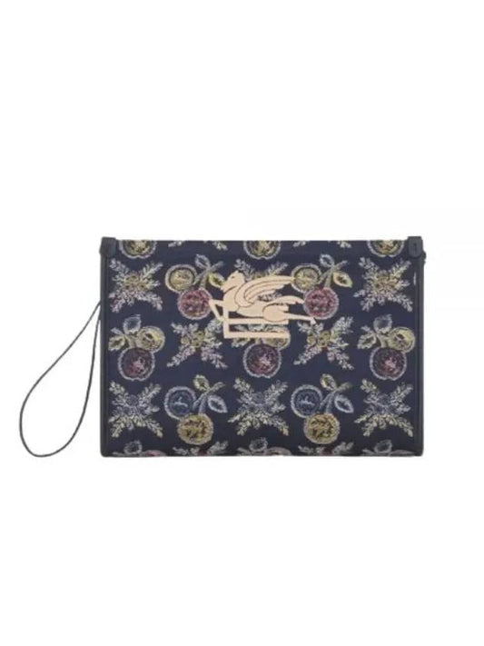 Large Jacquard Clutch Bag Navy - ETRO - BALAAN 2