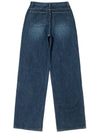 Semi wide washed denim pants deep blue - LESEIZIEME - BALAAN 3