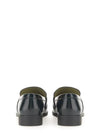 Leather Loafers Dark Green - BOTTEGA VENETA - BALAAN 4