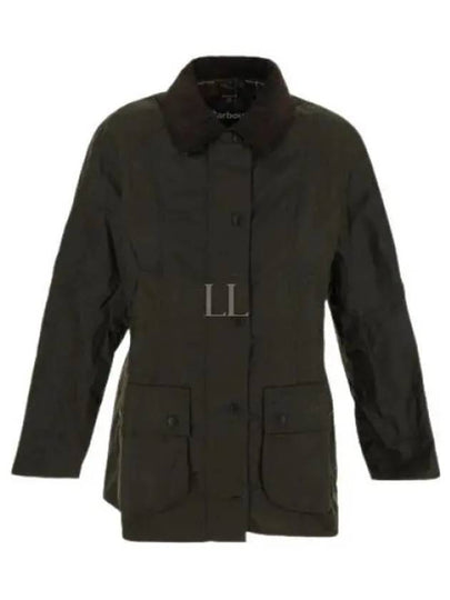 Classic Beadnell Wax Jacket Olive - BARBOUR - BALAAN 2