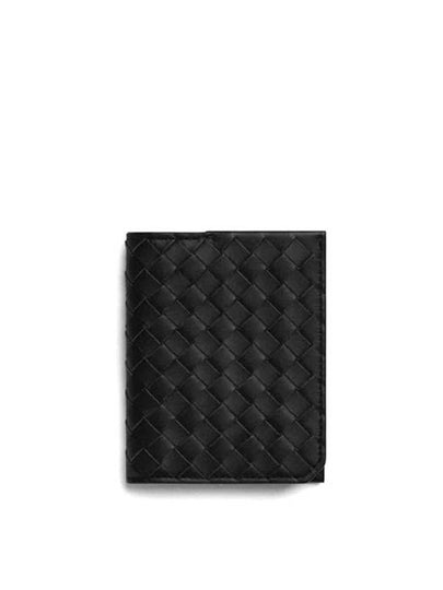 Intrecciato Piccolo Flap Half Wallet Black - BOTTEGA VENETA - BALAAN 2