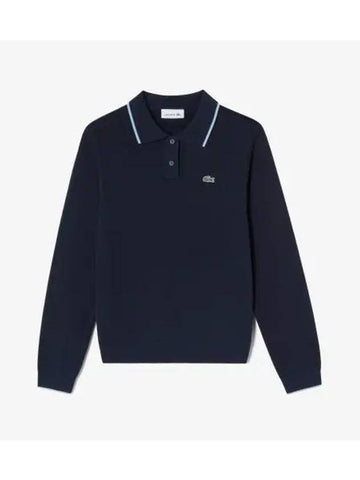 Women s Basic Polo Sweater Dark Navy - LACOSTE - BALAAN 1