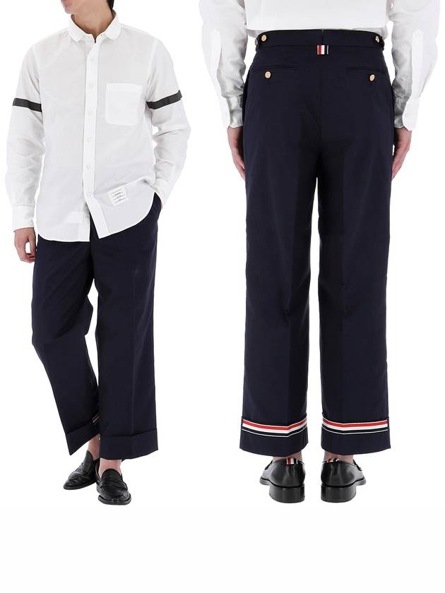 Typewriter Fit 5 Slacks Blue - THOM BROWNE - BALAAN 2