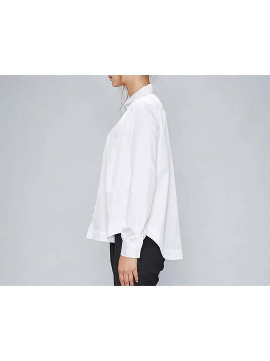 Classic shirring flare satin pure cotton shirt - RS9SEOUL - BALAAN 2