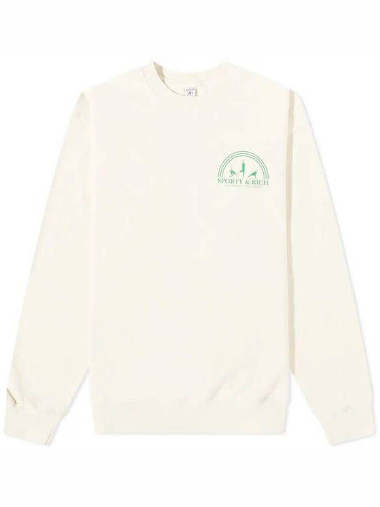 Wellness Studio Logo Sweatshirt Cream - SPORTY & RICH - BALAAN 1