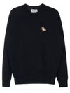 Chillax Fox Patch Classic Sweatshirt Black - MAISON KITSUNE - BALAAN 2