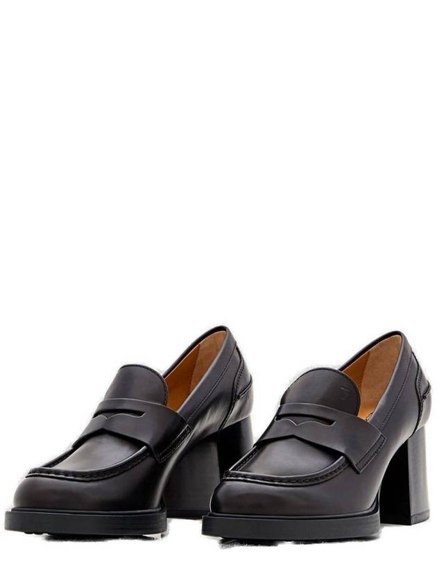 Logo Debossed Almond Toe Pumps Black - TOD'S - BALAAN 4